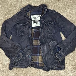 Abercrombie and Fitch Vintage Sawtooth Coat with flannel lining. Size Medium